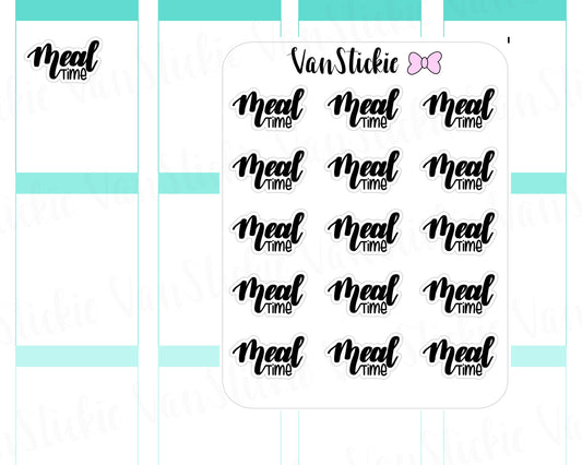 W024| Hand Lettering Stickers - Meal Time