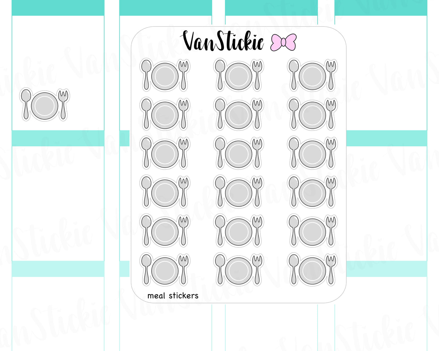 VSD 039| Doodle - Meal Sticker Planner Stickers