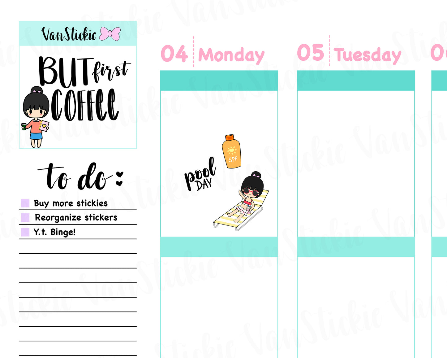 VSS 026 | Chibits Set - Pool Side Planner Stickers