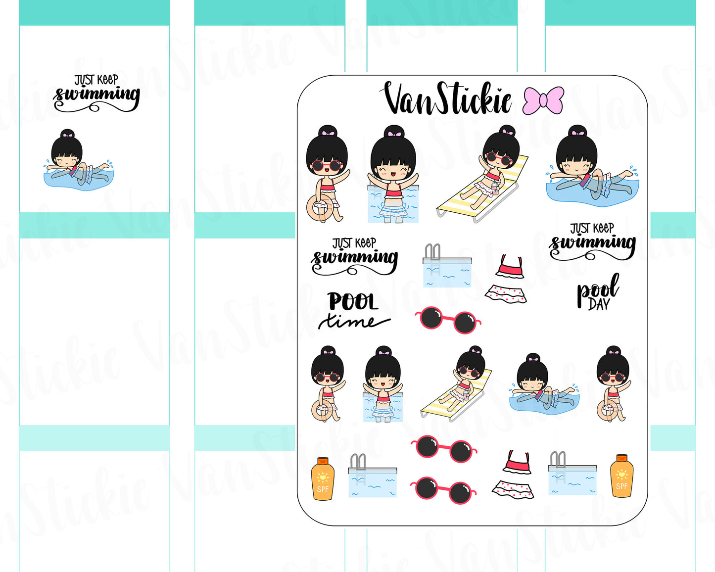 VSS 026 | Chibits Set - Pool Side Planner Stickers