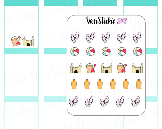 VSD 018| Doodle Set- life is a Beach Planner Stickers