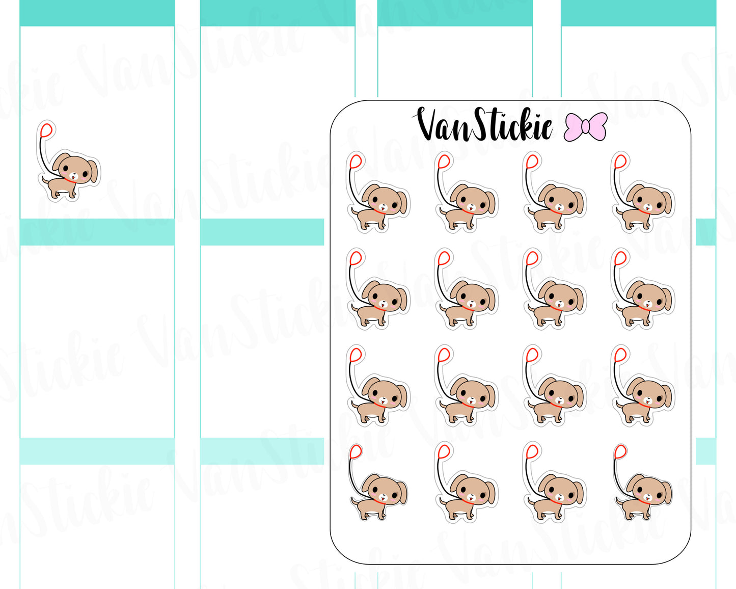 VSD 023| Doodle - Walk the Dog Planner Stickers