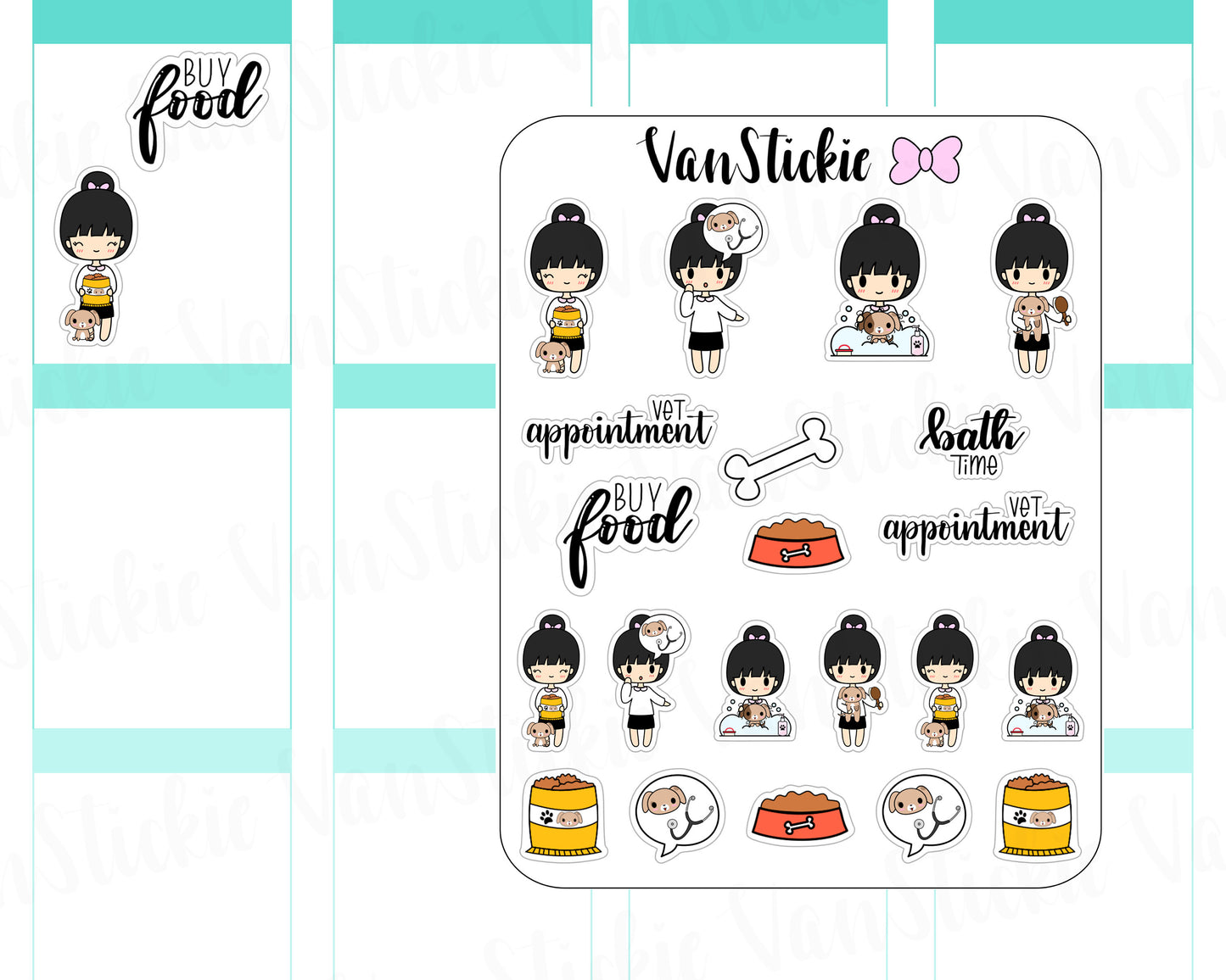 VSS 023 | Chibits Set - Dog Care Planner Stickers