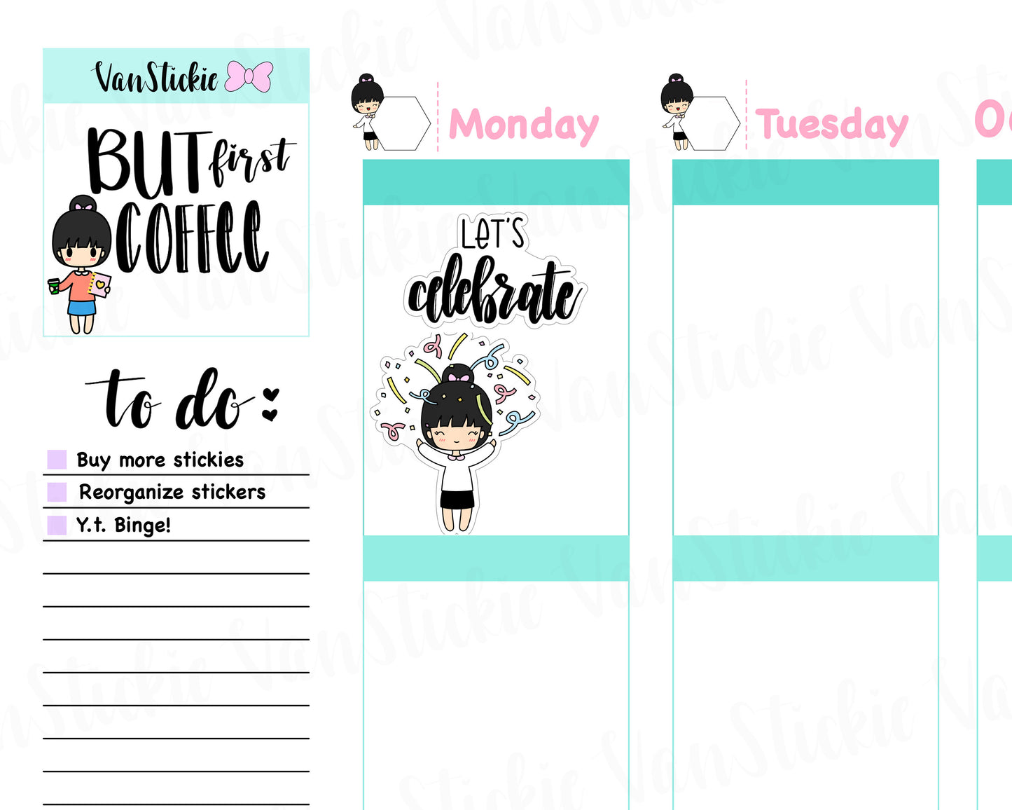 VSS 030 |Chibit Set - Time To Celebrate Planner Stickers