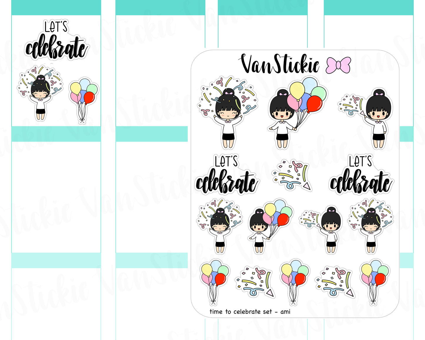 VSS 030 |Chibit Set - Time To Celebrate Planner Stickers