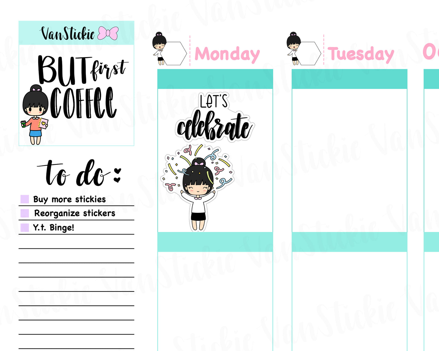 VSC 031 | Chibit - Time To Celebrate Planner Stickers