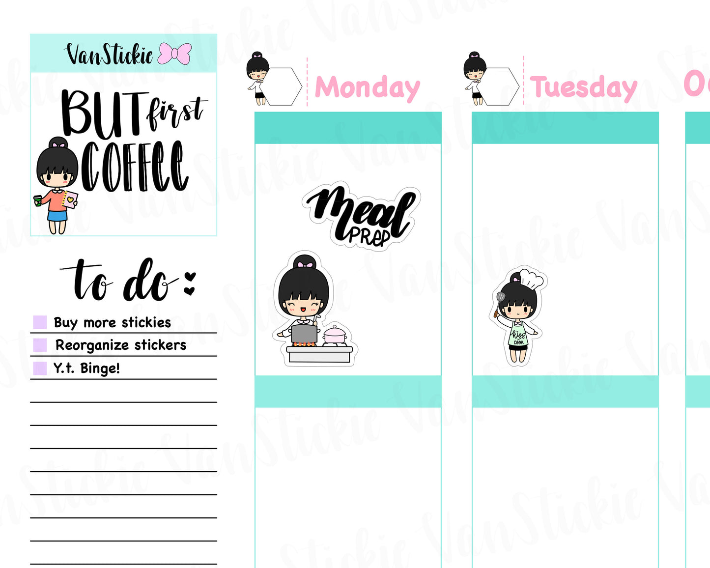 VSS 034 |Chibit Set - Meal Time Planner Stickers