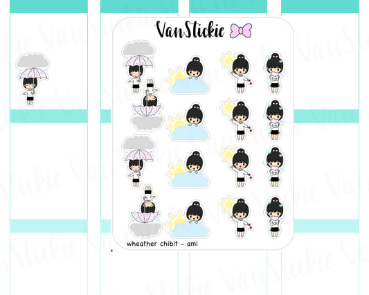 VSC 044 | Chibits - Weather Planner Stickers