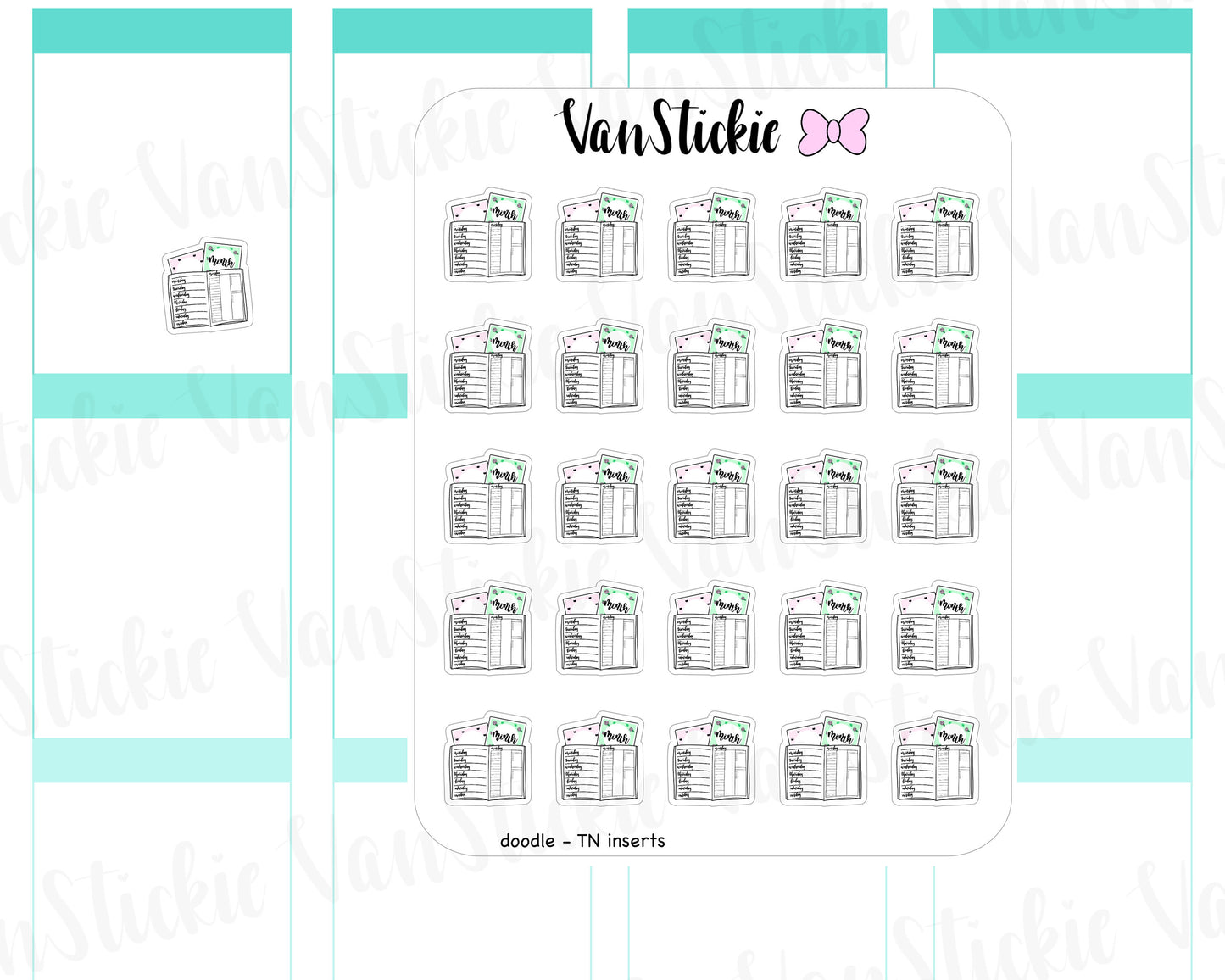 VSD 050| Doodle Set - TN insert Planner Stickers (inspired by AnniePlans.Printables)