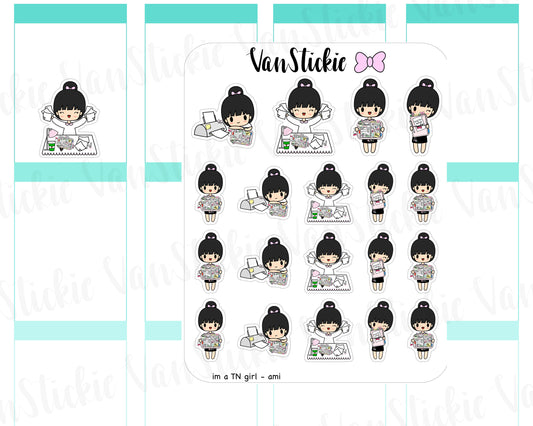 VSC 048 | Chibit - Im a TN girl Planner Stickers