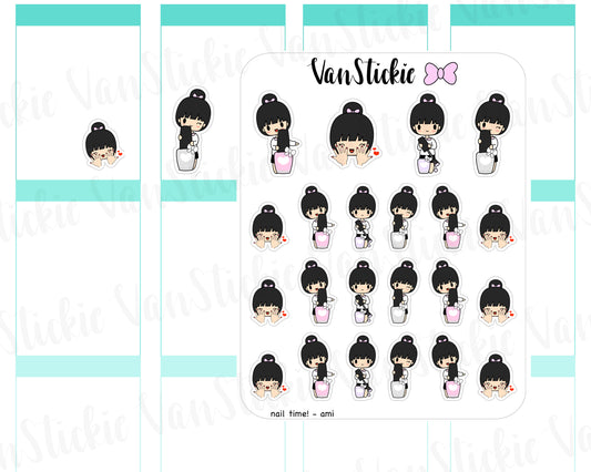 VSC 047 | Chibits - Nail Time Planner Stickers