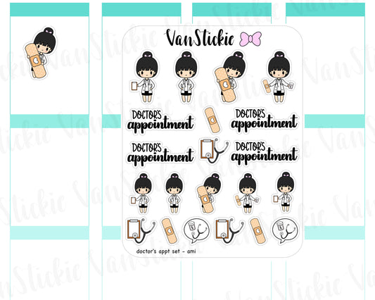 VSS 041 | Chibits Set - Doctor's appt Planner Stickers