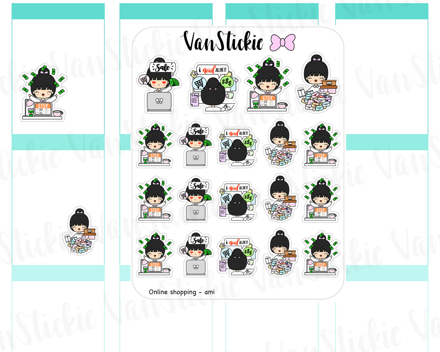 VSC 055 | Chibit - Online Shopping Planner Stickers