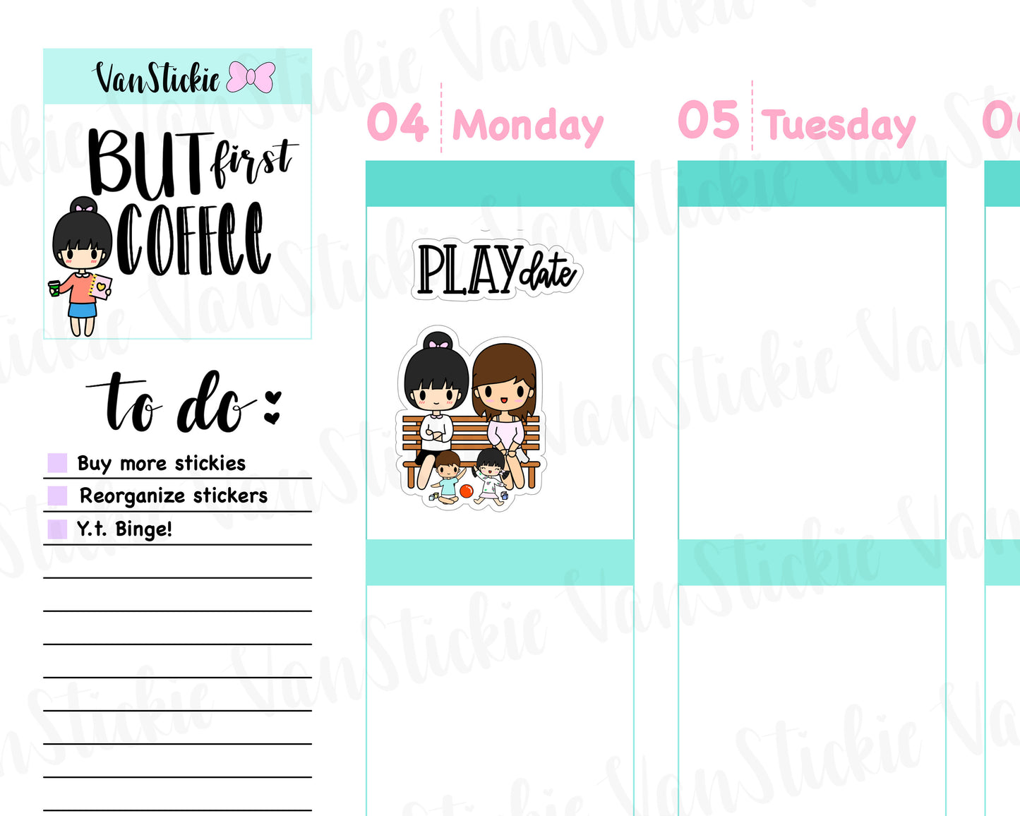 VSS 043 |Chibit Set - Play Date Planner Stickers