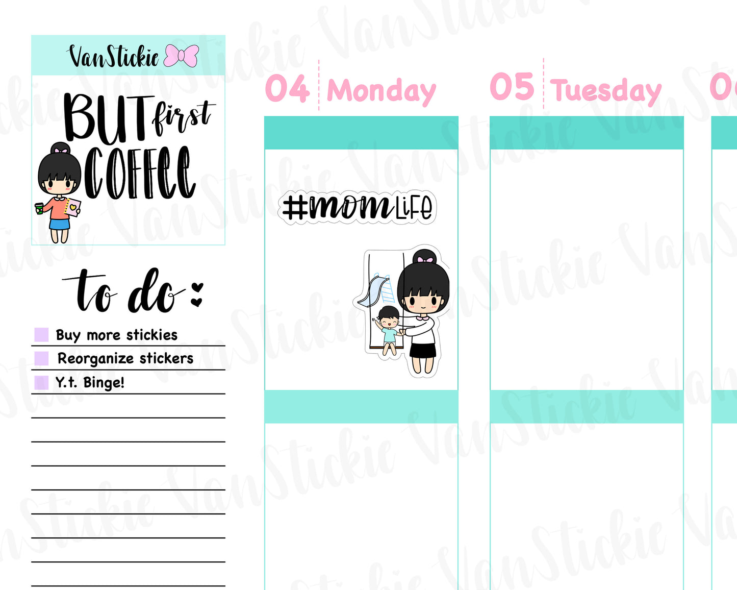 VSC 058 | Chibit - Mom Life (boy child) Planner Stickers