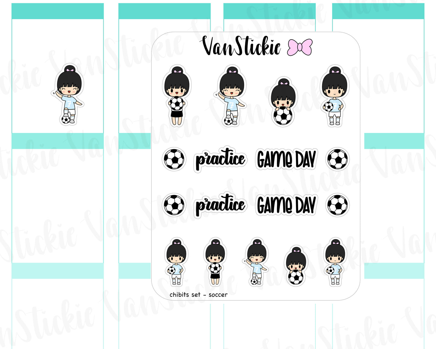 VSS 047 |Chibit Set - Soccer Planner Stickers