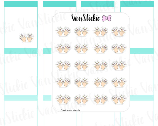 VSD 047| Doodle - Manicure Planner Stickers