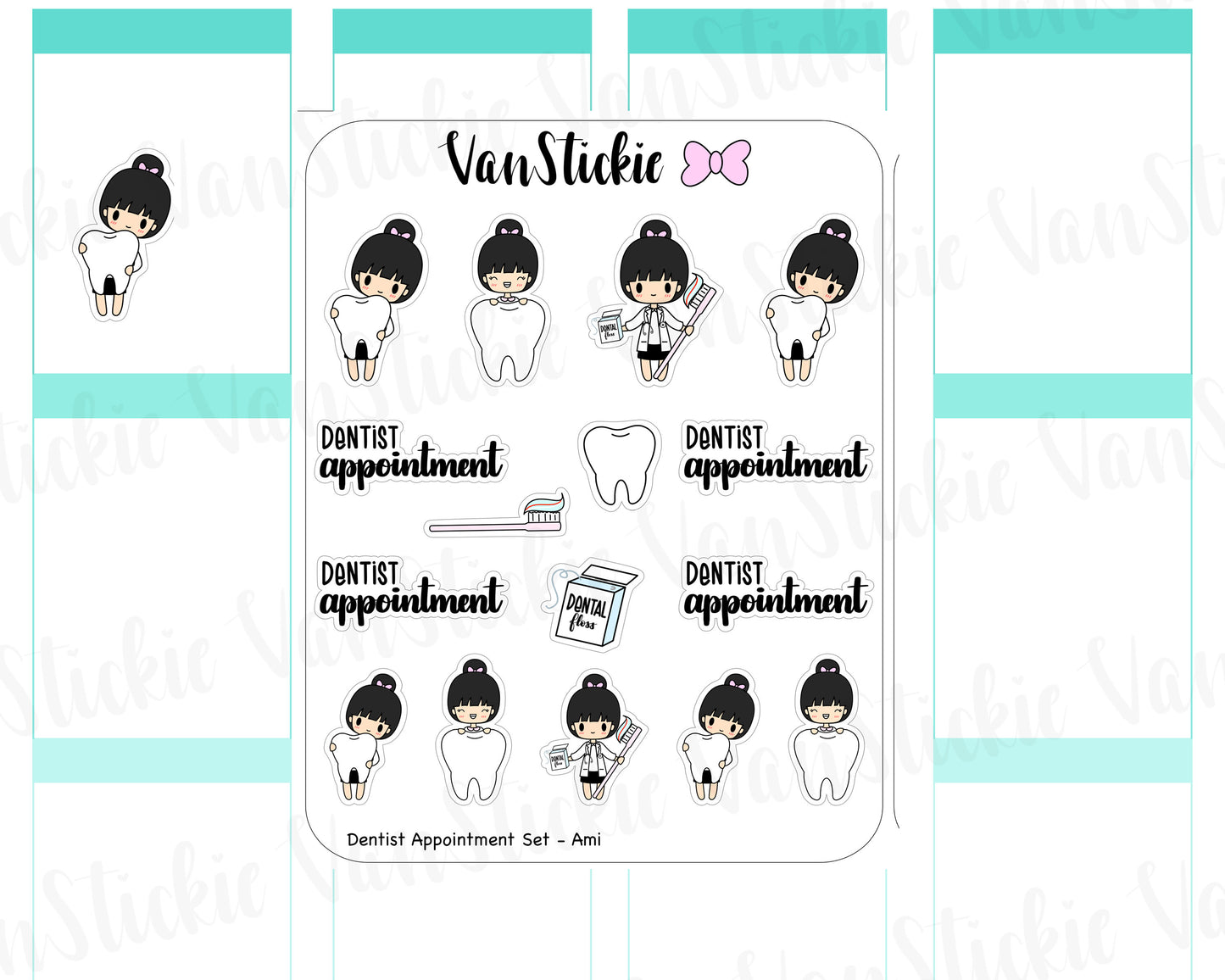 VSS 048 | Chibits Set - Dentist Appointment Planner Stickers