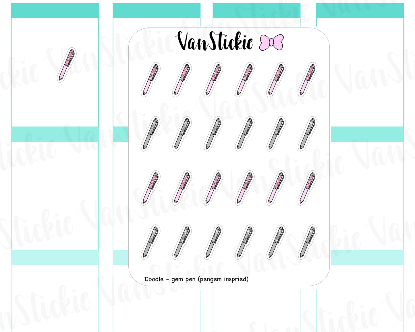 VSD 058| Doodle - Pen (pengem inspired) Planner Stickers