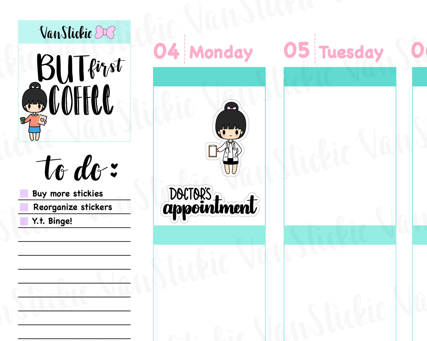 VSC 054 | Chibi - Doctor's Appt Planner Stickers