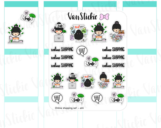 VSS 042 | Chibit Sets - Online Shopping Planner Stickers