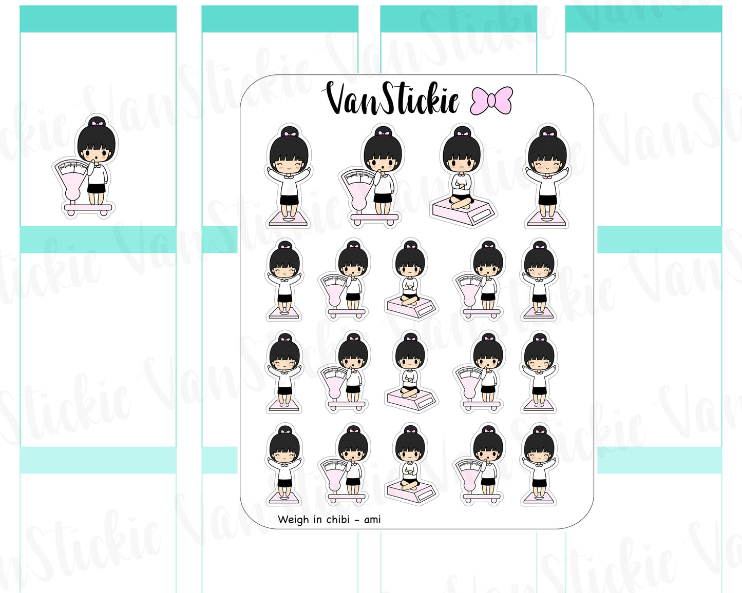 VSC 066 | Chibit - Weigh in Planner Stickers