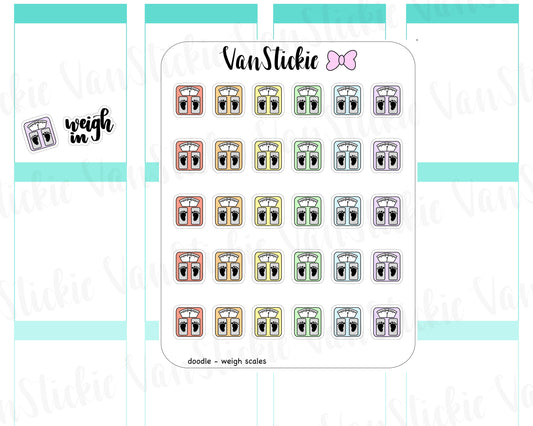 VSD 064| Doodle Set - Weigh in Planner Stickers