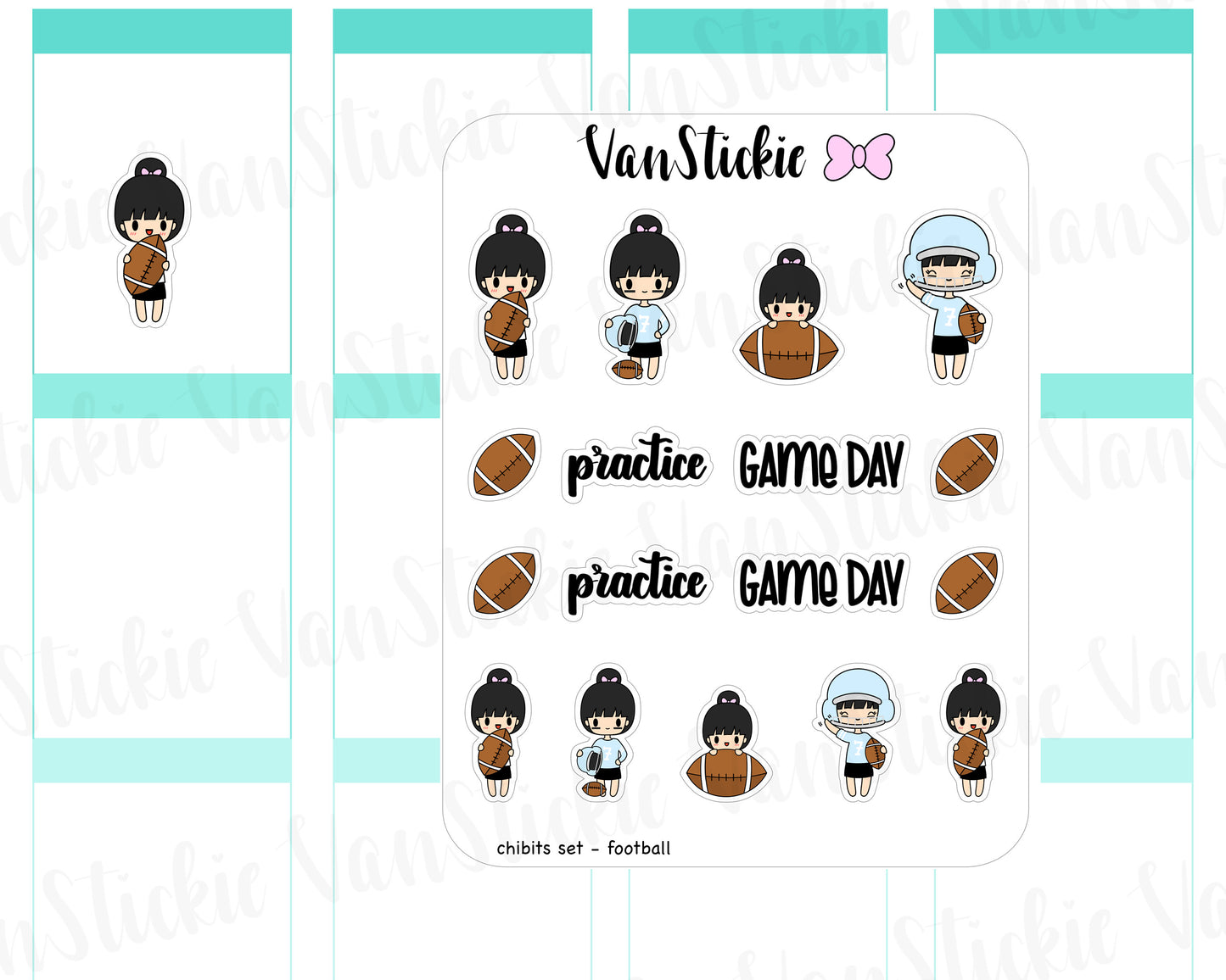 VSS 046 | Chibits Set - Football Planner Stickers