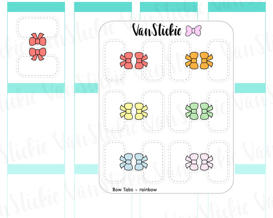 F010 - Cute Bow Planner Tab Stickers