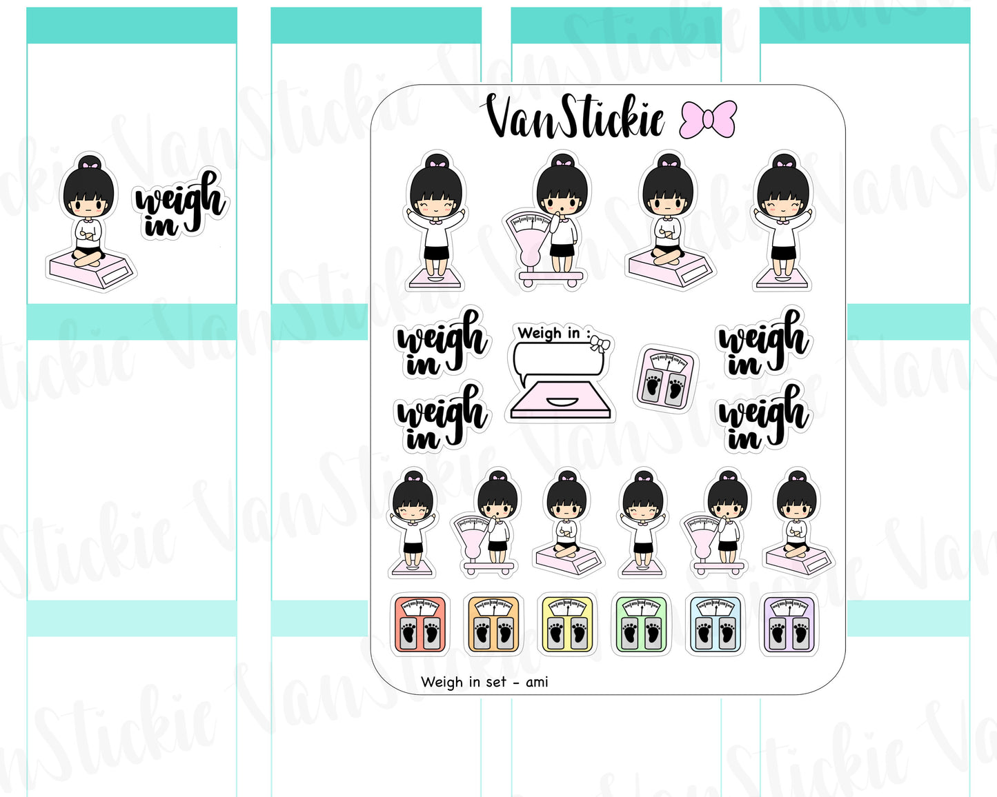 VSS 049 | Chibits Set - Weigh In Planner Stickers