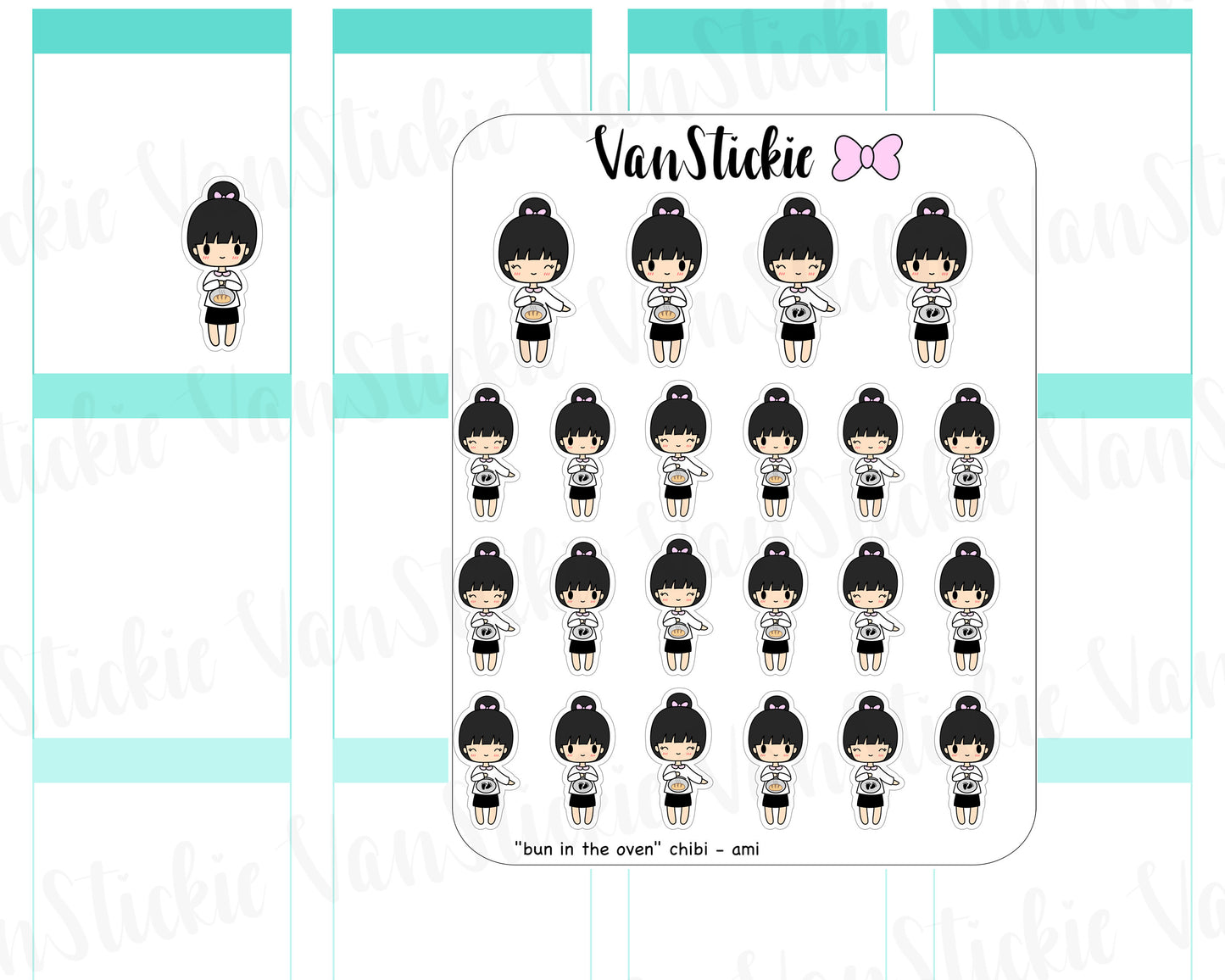 VSC 067 | Chibit - Bun in the oven/ I'm Pregnant Planner Stickers