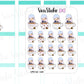 VSO 002 | Coffee Cup - Ombre Haired Chibit Planner Stickers
