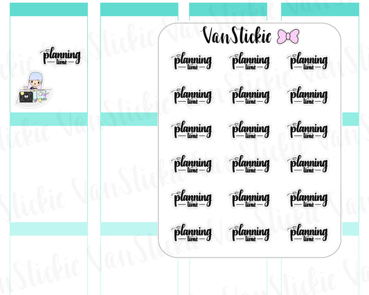 W049| Hand Lettering Stickers - planning time