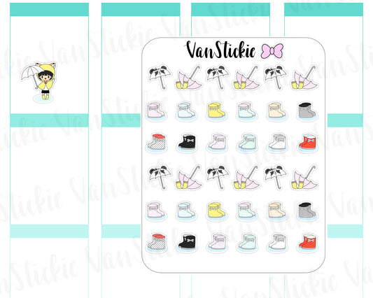 VSD 072| Doodle - Rainy Day Planner Stickers