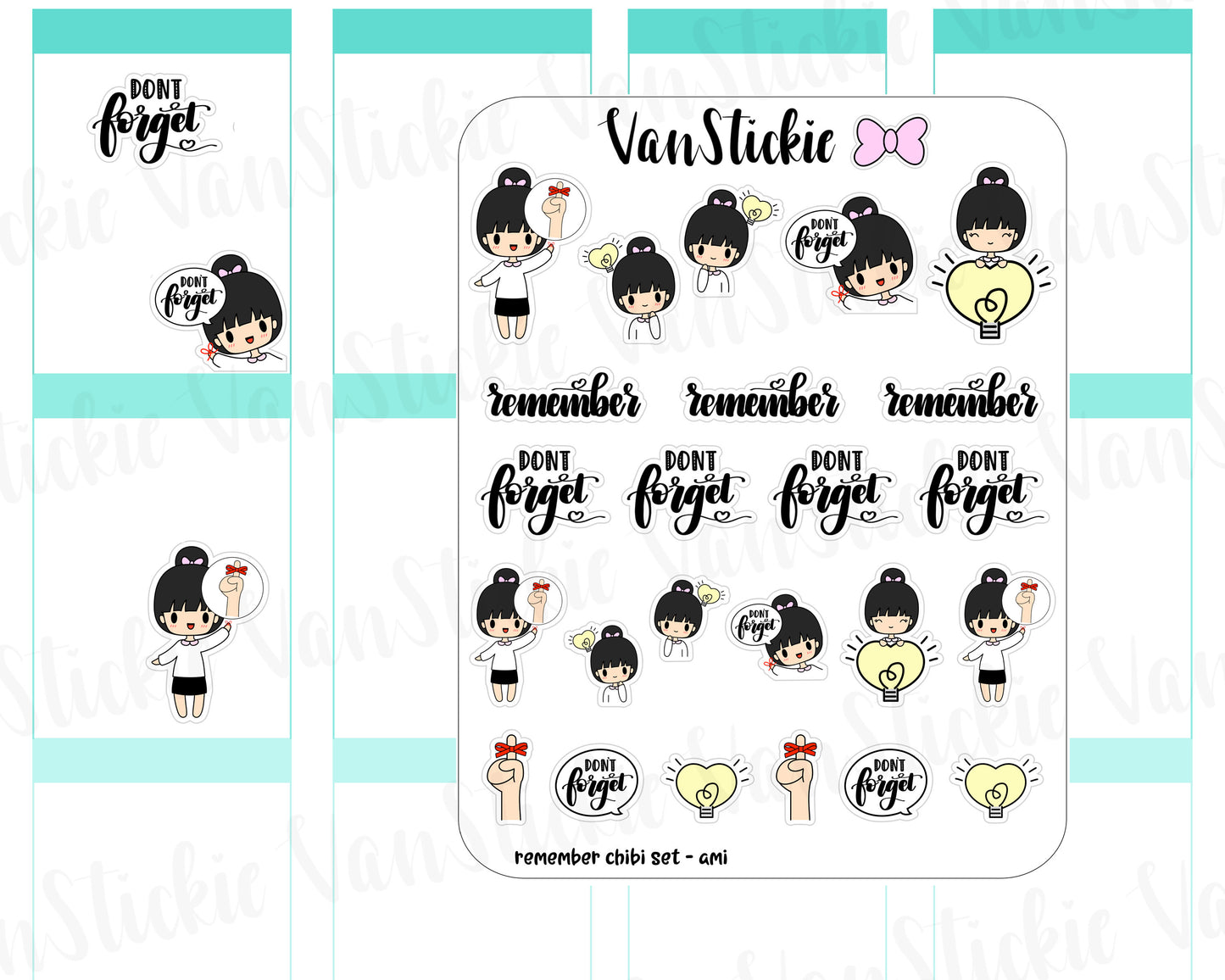 VSS 053 | Chibits Set - Remember Chibit Set Planner Stickers