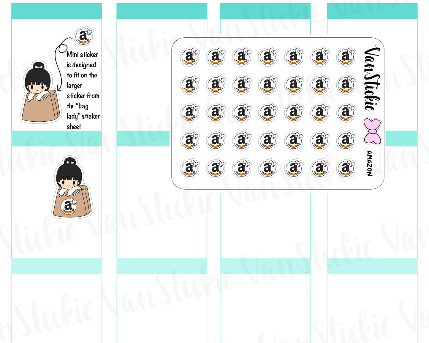 VSC 084 | Chibit - bag lady Planner Stickers