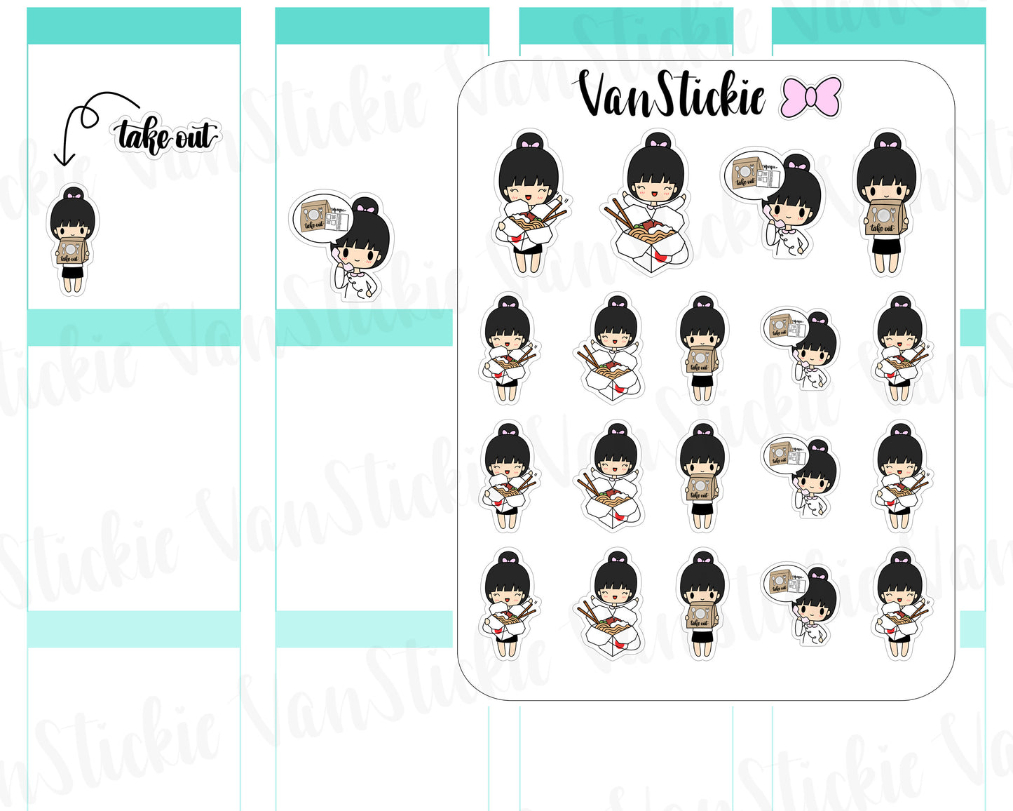 VSC 079 | Chibi - Take Out Chibit Planner Stickers