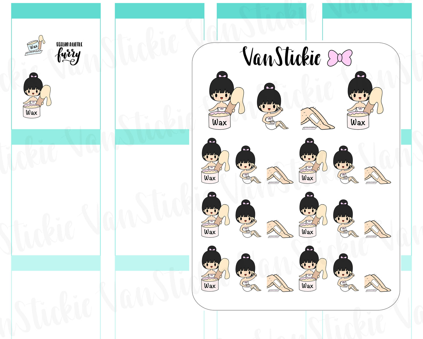 VSC 081 | Chibi - Time to wax Chibit Planner Stickers