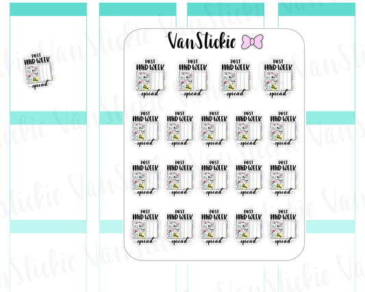 VSD 075| Doodle - Mid Week Spread Planner Sticker