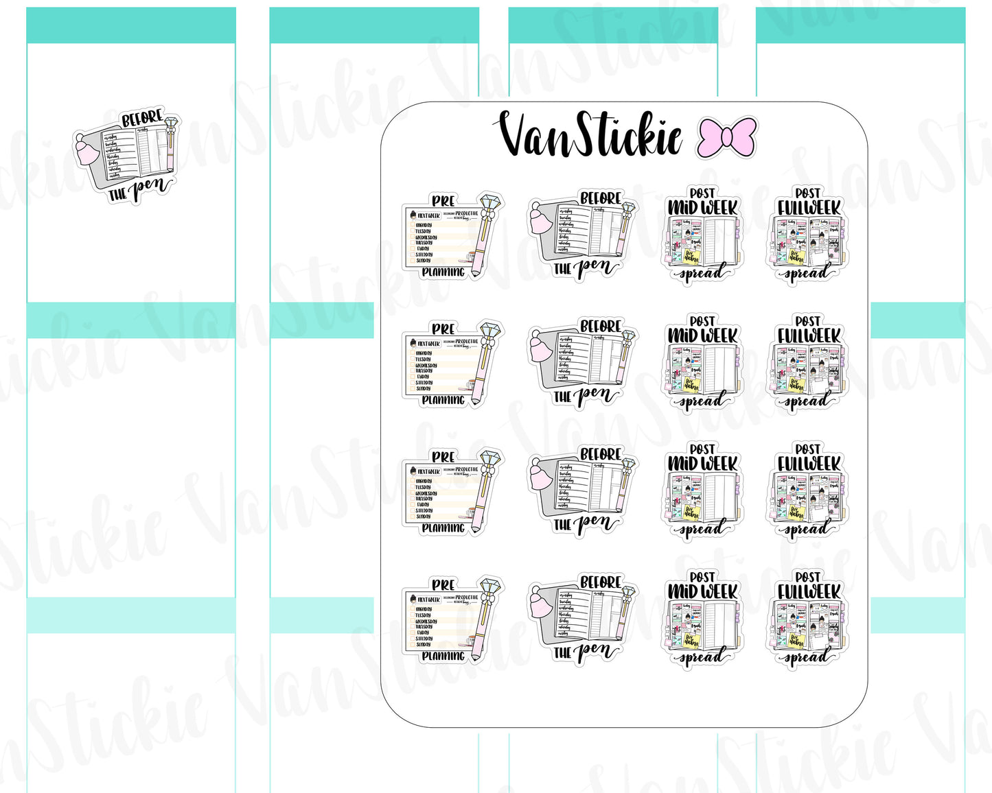 VSD 077| Doodle - Planner Spread Progression Sticker