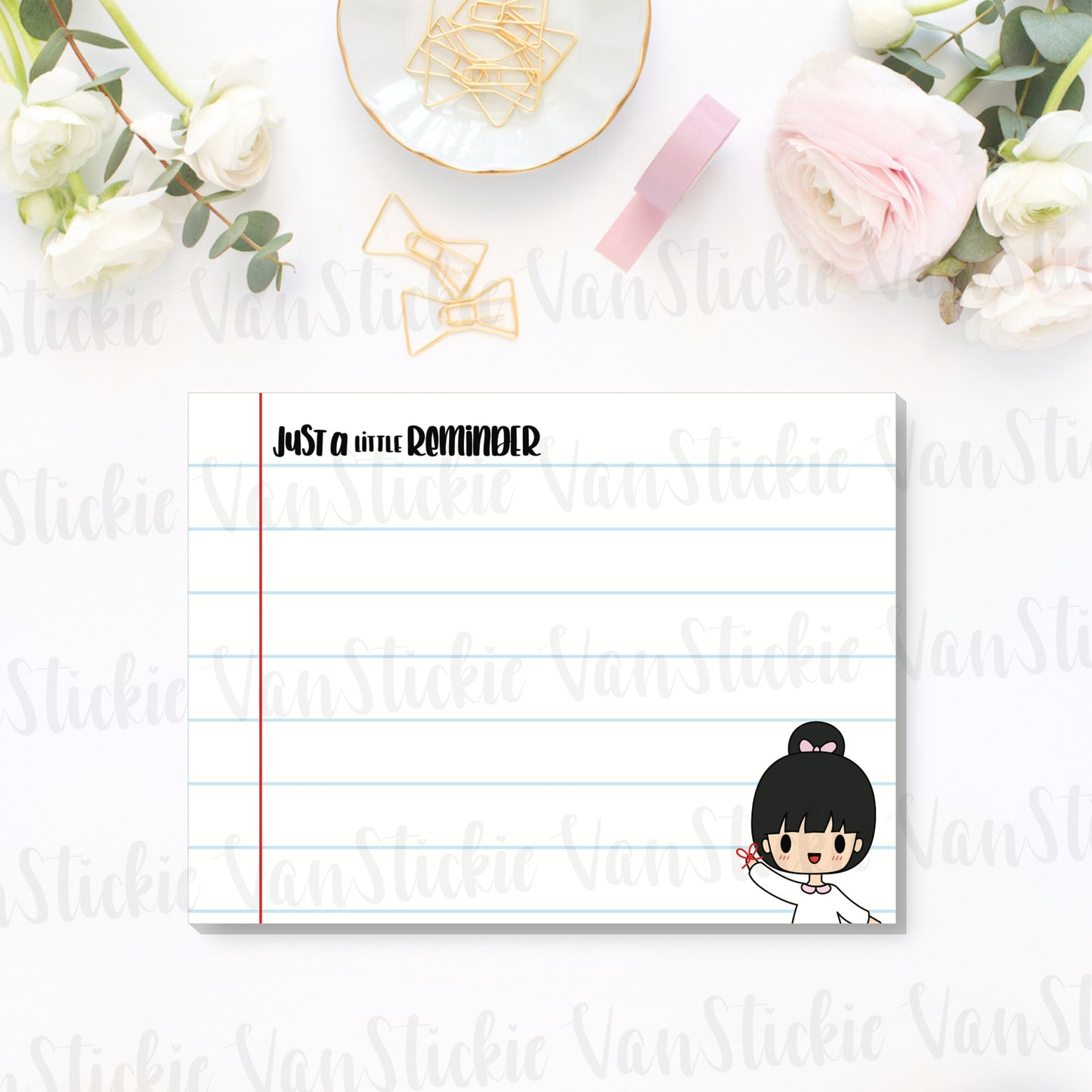 4x3" Just a little reminder Sticky Note Pad (Notes 25 Pages)