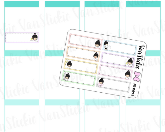 MSC 004.2| Mini sheet - rainbow chibi appt labels