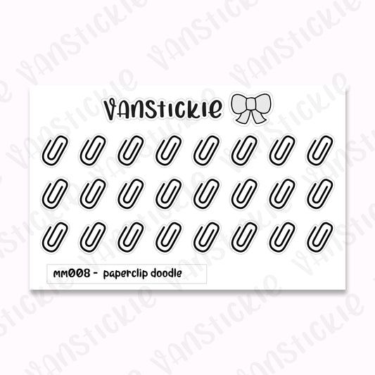 MM008 - paperclip mini minimalist doodle